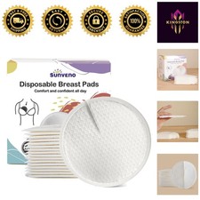 Ultra-Thin Disposable Breast Pads with 3D Fit - 60 Count Leak-Proof Protection