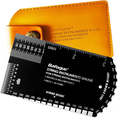 Baroque String Action Gauge Precision Guitar Ruler Multifunctional Guitar Setup