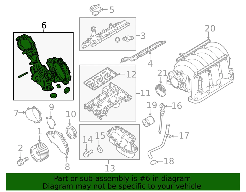 Cubierta de distribución del motor delantero genuino Nissan NV2500 NV3500 - NUEVO OEM Foto 4 de 4