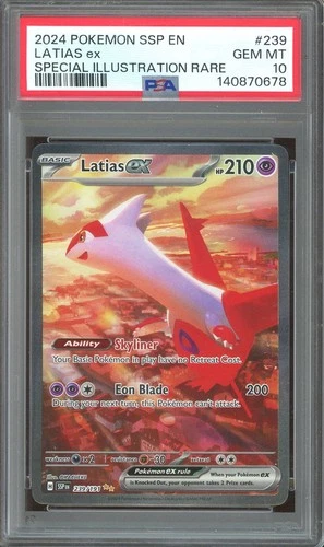 PSA 10 GEM MINT - Latias ex #239 Scarlet & Violet Surging Sparks SIR