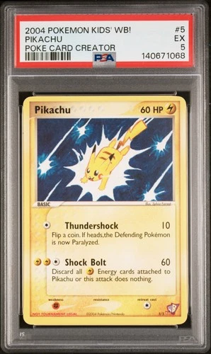 2004 POKEMON KIDS' WB! POKE CARD CREATOR #5 PIKACHU PSA 5