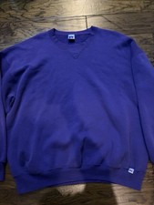 Vintage Made In USA Russel Athletic Blank Purple Crewneck Sweatshirt Men’s XXL