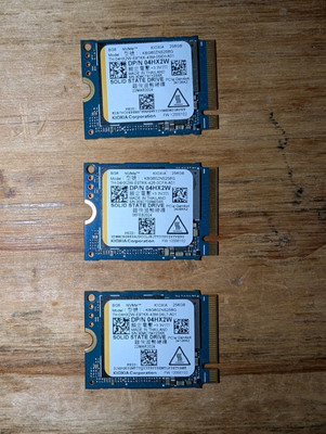 Lot of 3 - OEM Dell Kioxia KBG60ZNS256G 256GB PCIe Gen4x4 NVMe 04HX2W 4HX2W