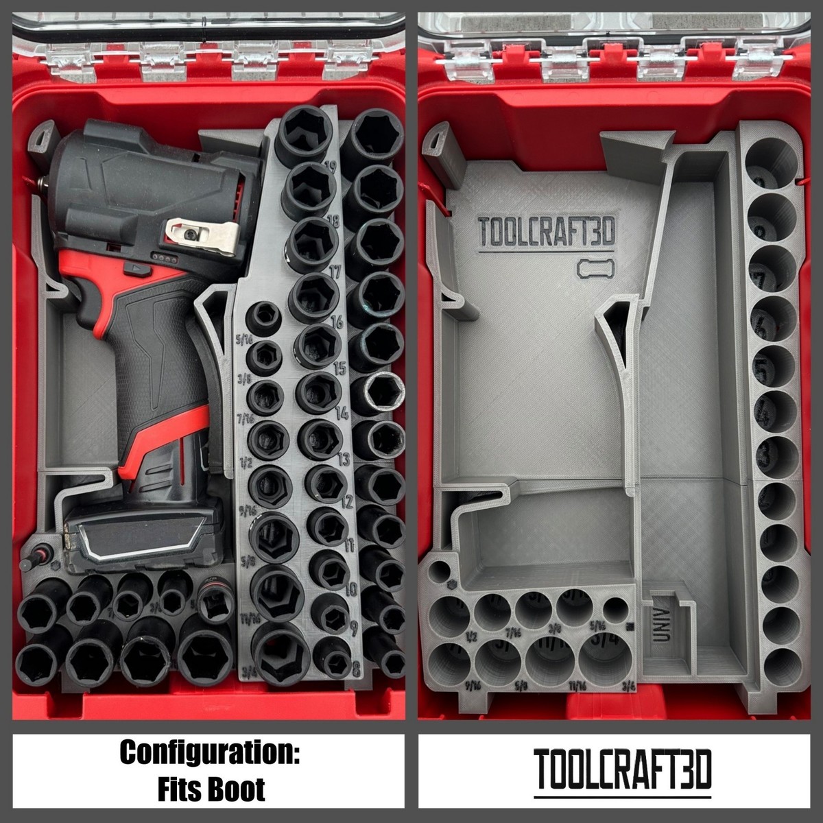 TC3D Insert for Milwaukee Packout and Gen2 M12 Stubby 3/8