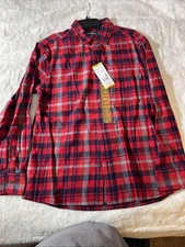 Eddie Bauer Bristol Flannel Shirt Men's Size Medium 100 Cotton NWT