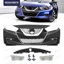 Bumper w/Park Sensor Hole Grille Fog Light Assembly For 2016-2018 Nissan Maxima