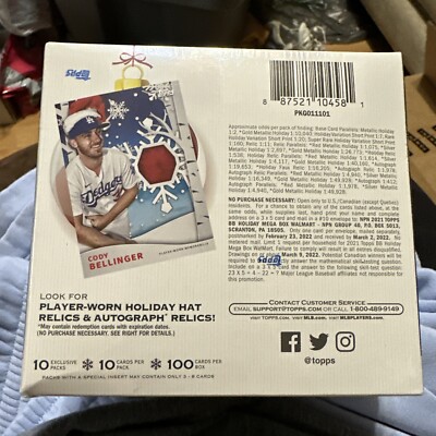 2021 Topps Holiday Mega Box factory sealed w/ 1 Auto or Relic card