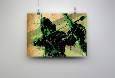 Green Arrow Minimalist Series Poster Illustration by Artist CubicPrints Fanart