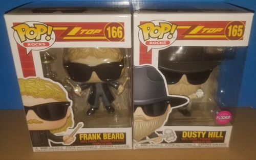 ZZ Top Frank Beard & "Dusty Hill Flocked" Funko Pop