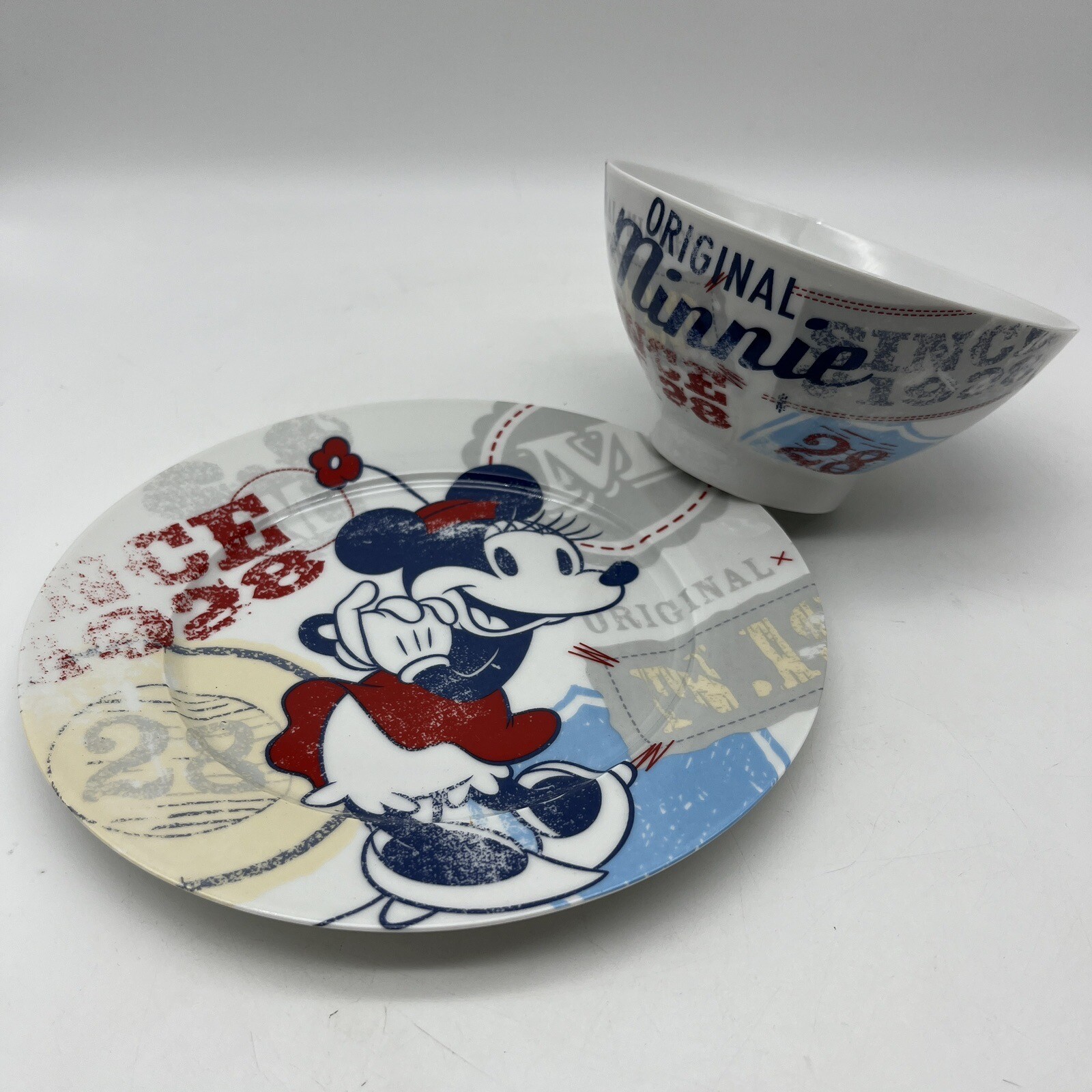 Minnie Mouse Plate And Bowl Since 1928 Disney Americana