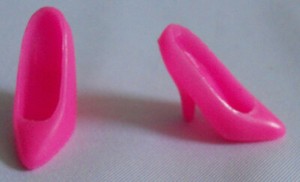 Barbie Doll Hot PINK High Heel Pump Shoes Superstar Princess Wedding Diorama Acc