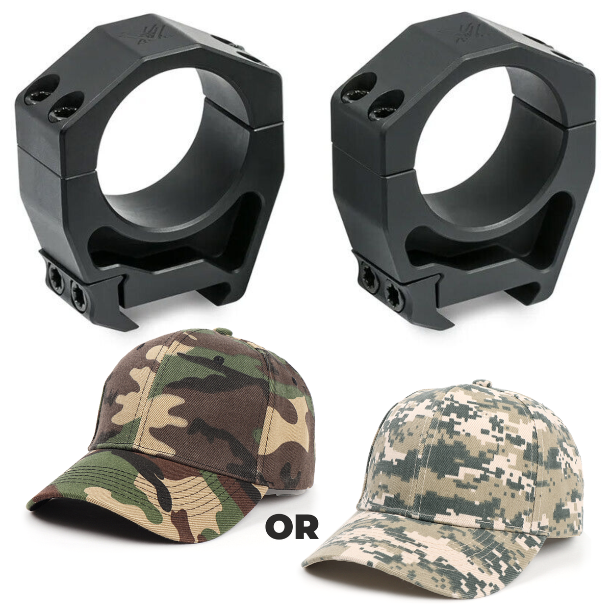 Vortex Optics Precision Matched Rings 34mm 1.26 in with Free Hat