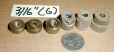  6 Brass Weights For Pick-Up Guides 3/16" ID Slot Car Chassis Vintage Used