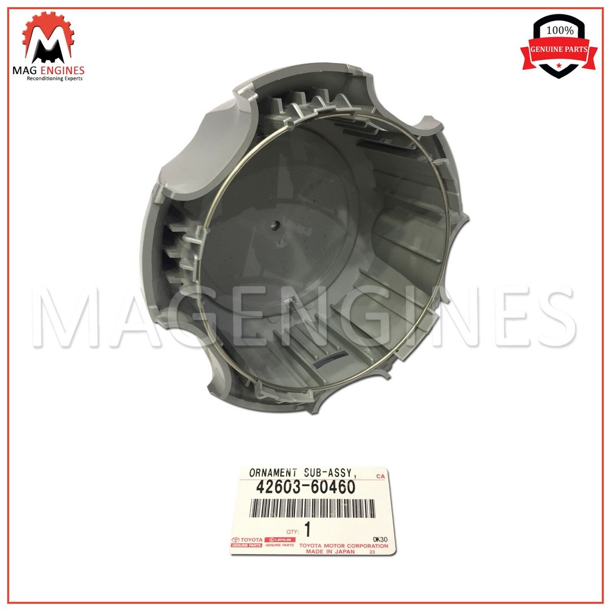 42603-60460 GENUINE OEM ORNAMENT SUB-ASSY, WHEEL HUB (FOR
