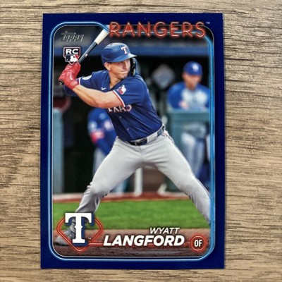 Wyatt Langford Royal Blue Rookie RC 2024 Topps Update Series Card 