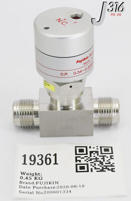 専用　C 19361 (LOT OF 29) FUJIKIN VALVE, TYPE N.C., O.P. 0.34~0.69MPA, 1/2