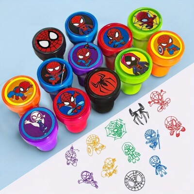 Stempel-Set  12 Stück Marvel Spider-Man Motiv | Cartoon-Figuren