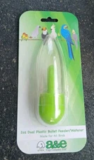 A&E Dual Plastic Bullet Bird Feeder/Waterer 2oz Bird Cage