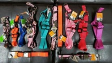 Step in Dog Harness, Leash, collar Pink Blue Camo Orange Purple Teal M L