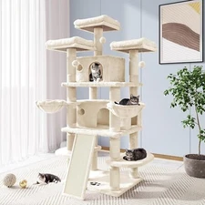 Allewie 68 Inches Cat Tree/Cat Tree House and Towers for Large Cat/Cat Climbing