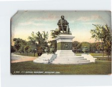 Postcard P.T. Barnum Monument Bridgeport Connecticut USA