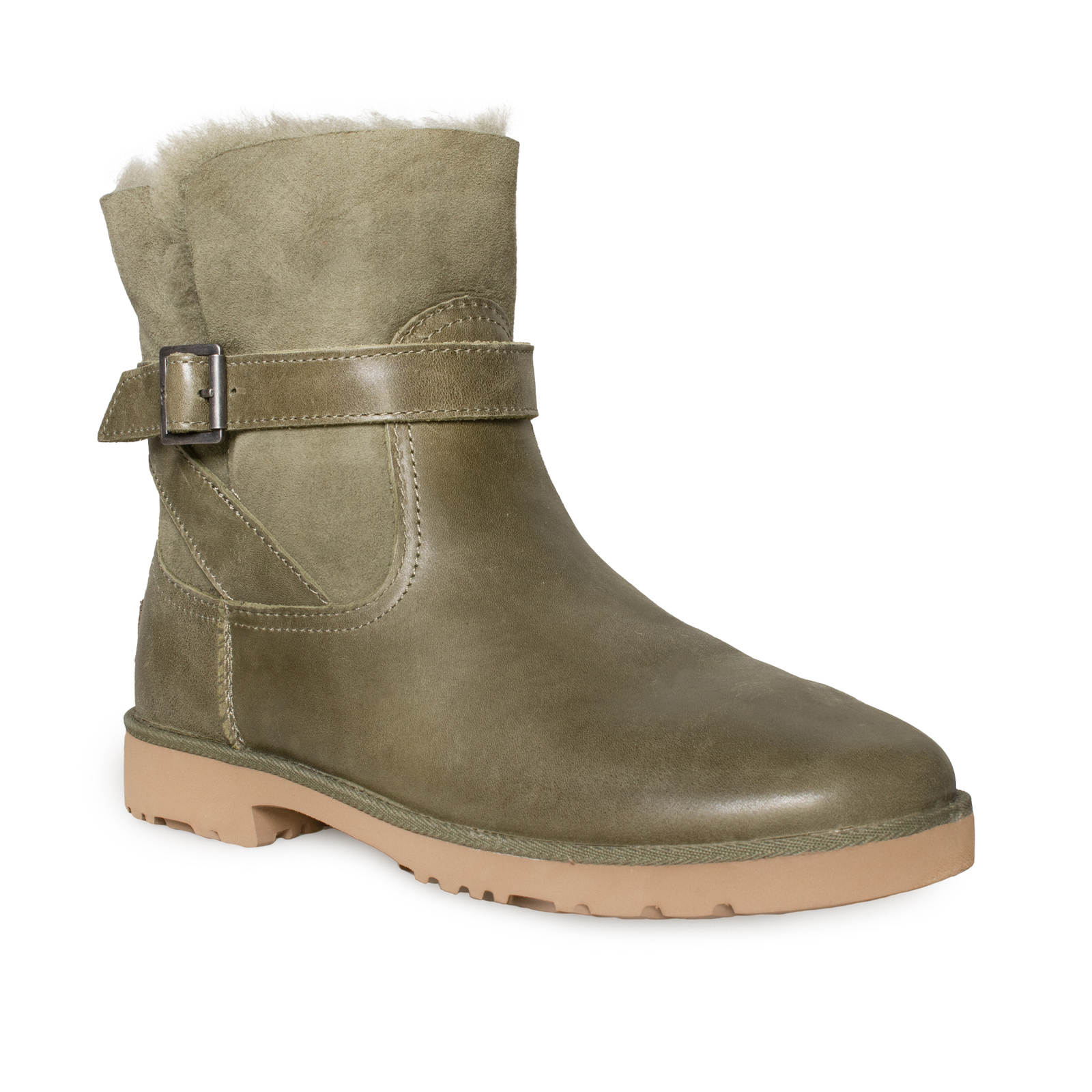 UGG ROMELY BUCKLE BURNT OLIVE LEATHER 