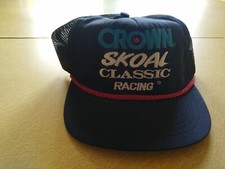 Vintage Crown Skoal Classic Racing Meshback Snapback Trucker Hat Made in USA