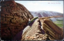 1907-15 View of Union Pacific Railroad Steam Train, Fish Cut, Wyoming
