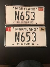 Historic Maryland Plates &ldquo;1970s Vintage Tags&rdquo; N653
