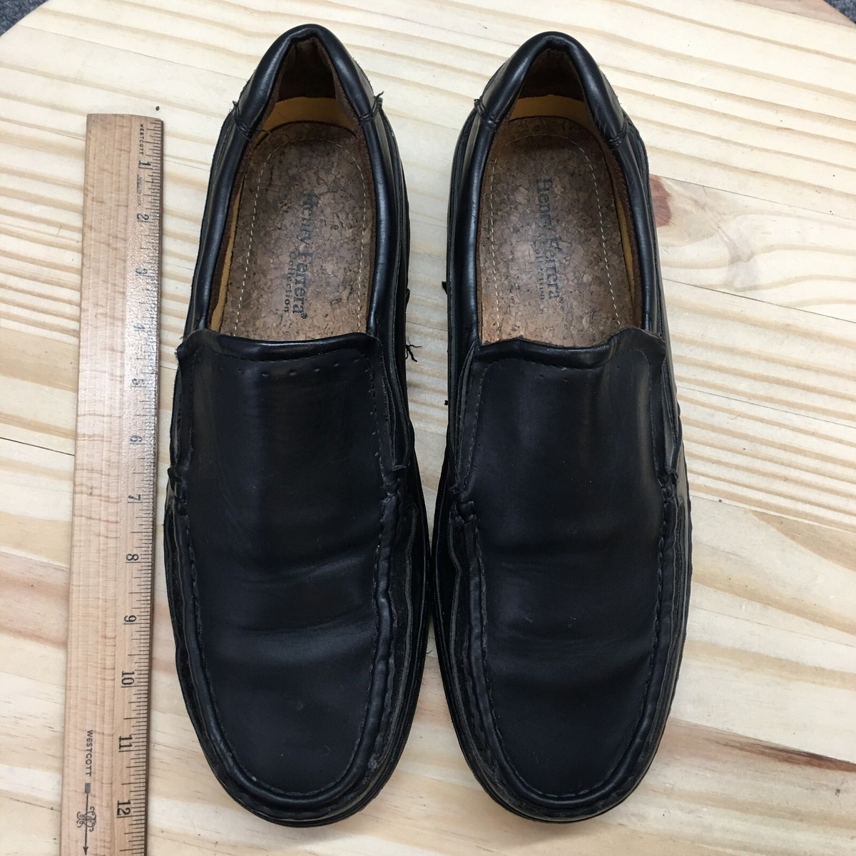 Henry Ferrera Black Slip On\'s 10.5 Henry Ferrera Shoes Mens 10.5 Parker-300 Slip On Moc Loafer  main image 2