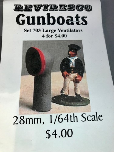 28mm REVIRESCO GUNBOATS 3 EQUIPMENT PACKS INCL 6" RIFLE DOORS VENTILATORS MIB - Picture 5 of 6