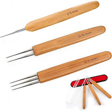 0.5 Aguja De Crochet Para Rastas - 0,5 Mm Aguja De Crochet Para Rastas 3 Piez -