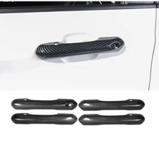 Carbon Fiber Exterior Door Handles Cover Trim For Ford Explorer 2020-2023