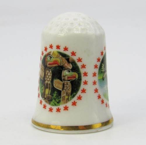 COLLECTABLE THIMBLE, CANADIAN THEMES, BY ROYAL GEORGINA, CANADA - Picture 3 of 5