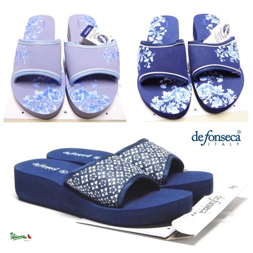 DE FONSECA ciabatta pantofola donna zeppa media città mare piscina RAVELLO  | eBay