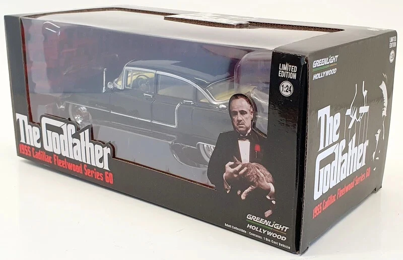 1955 CADILLAC FLEETWOOD SERIES 60 The Godfather Greenlight #84091 Die Cast 1/24 - Immagine 2 di 4