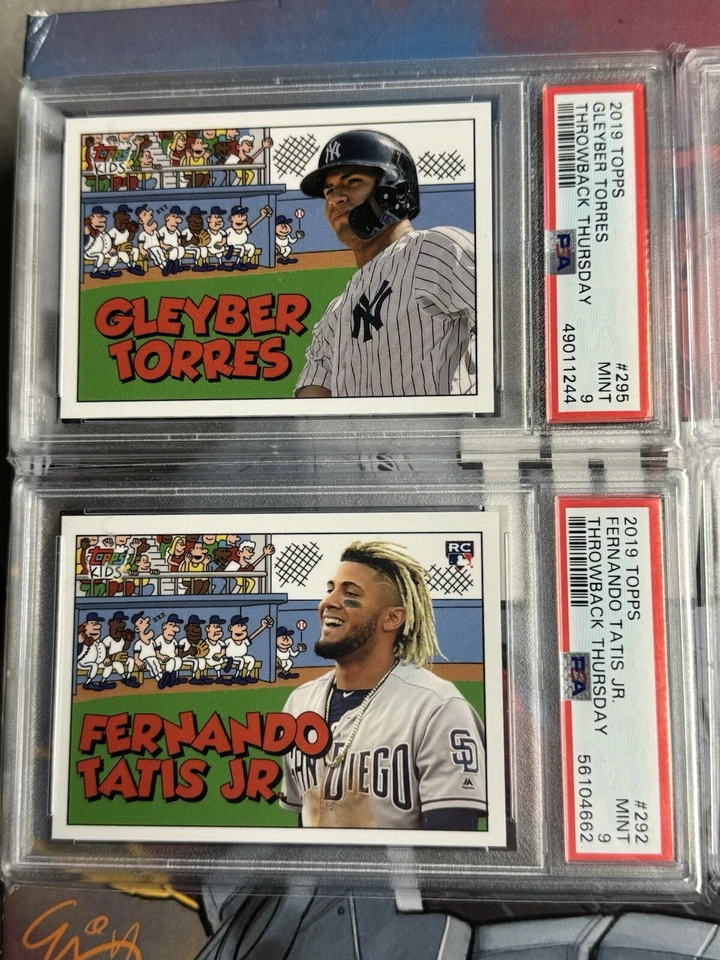 PSA Graded 2019 TOPPS 1992 KIDS TBT Set ACUNA SOTO TATIS GUERRERO JR RC PR 583! - Image 4 of 4