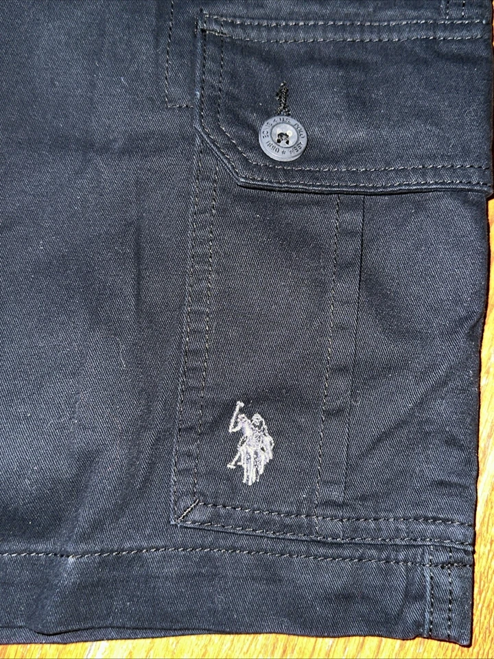 US POLO ассоциации черный грузовой повседневный шорты мужской размер 32 ставка 4 благотворительность❤️287 - Изображение 2 из 4