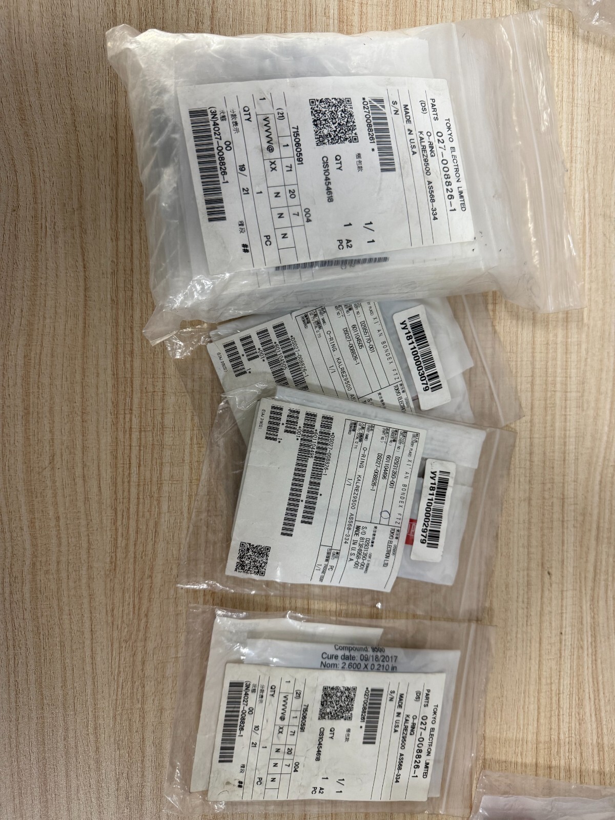 TEL TOKYO ELECTRON 027-008826-1 O-RING KALREZ9500,New, Fedex/UPS fast shipping