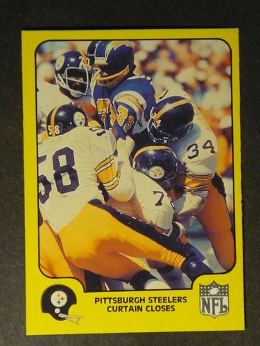 Pittsburgh Steelers [Curtain Closes] #44 card from 1978 Fleer Team Action