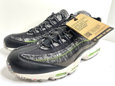 NIKE AIR MAX 95 MOVE TO ZERO RECYCLED BLACK ELECTRIC GREEN