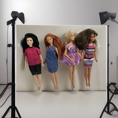 Mattel Lot of 4 Mixed Era Barbie Fashion Dolls - Redhead,Asian,Blonde , Brunette - Picture 2 of 9