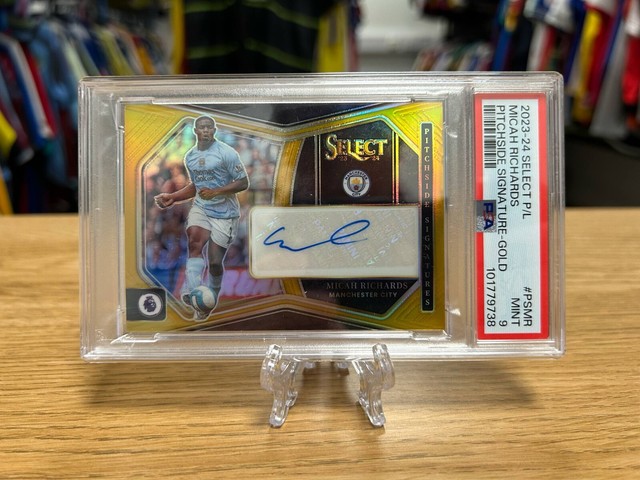 MICAH RICHARDS 2023 SELECT PREMIER PITCHSIDE GOLD AUTO 10/10 PSA 9