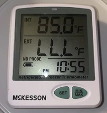 McKesson Refrigerator - Freezer Thermometer / MCK80021P - NO PROBE