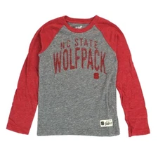 NC State Wolfpack NCAA Youth Grey "Pedigree" Tri-Blend Long Sleeve T-Shirt