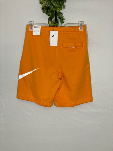 Men's Nike Club Fleece Graphic Standard Fit at Knee Length Shorts Orange size XS - Picture 3 of 7