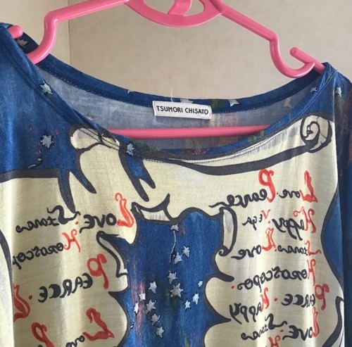 TSUMORI CHISATO Horoscope Print Dress Size M Blue Made in Japan - Picture 2 of 8