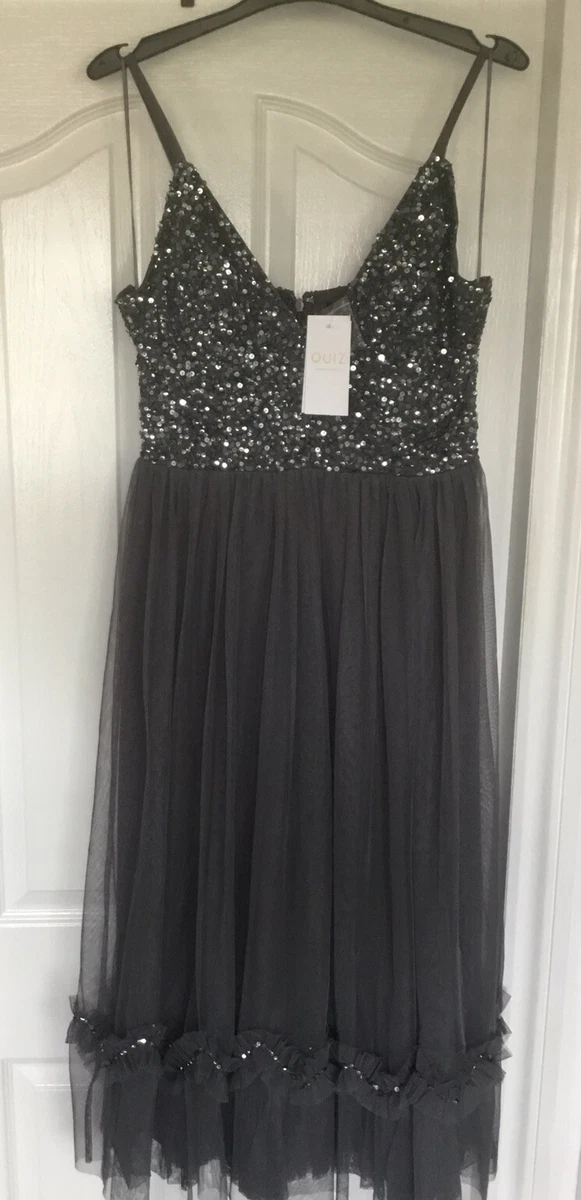 Dark grey party best sale dress