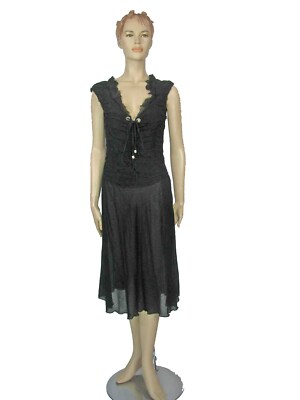 Sexy Magnificent  Laura Biagiotti Roma Cotton Little Black Dress  NWT 