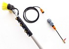 17ft-20ft 24ft Telescopic Water Fed Window Cleaning Pole, Hose Fed Brush Kit